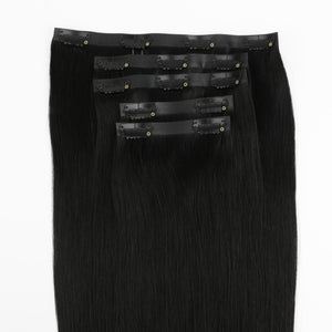 Jet Black Seamless Clip-ins